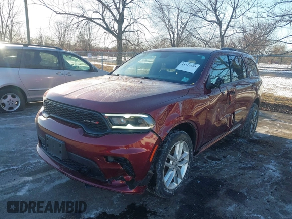 2021 Dodge Durango GT Plus with VIN 1C4RDJDG9MC751224, listed as a IAAI auction lot 41415688 with 54,598 mi miles and . Bid and sale history available at DreamBid. Image 6.