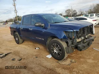 2020 Nissan Titan Platinum Reserve with VIN 1N6AA1EFXLN505021, listed as a Copart auction lot 41728575 with 64,623 mi miles and Salvage title. Bid and sale history available at DreamBid. Image 4.
