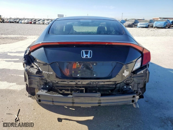 2018 Honda Civic Coupe LX with VIN 2HGFC4B51JH301473, listed as a Copart auction lot 50171155 with 57,028 mi miles and Salvage Title. Bid and sale history available at carsss.com. Image 6.