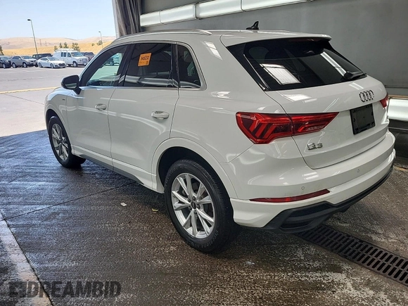 2023 Audi Q3 S line Premium with VIN WA1DECF37P1108975, listed as a IAAI auction lot 42796417 with 58,193 mi miles and . Bid and sale history available at DreamBid. Image 39.
