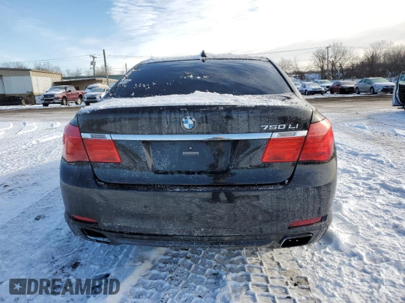 2011 BMW 7 Series 750Li xDrive with VIN WBAKC8C51BC432732, listed as a Copart auction lot 89097345 with 135,820 mi miles and Salvage Title. Bid and sale history available at carsss.com. Image 6.