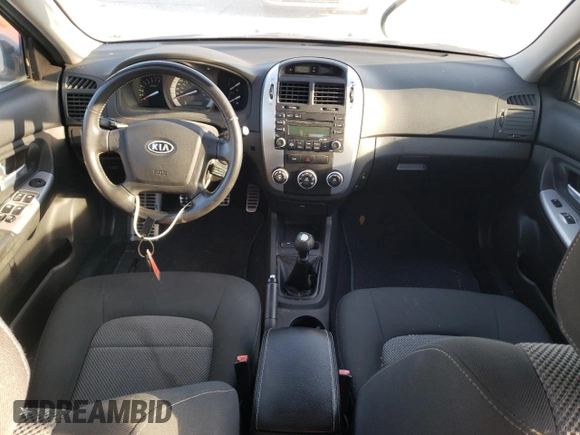2007 Kia Spectra with VIN KNAFE161375007164, listed as a Copart auction lot 71791154 with 165,502 mi miles and Clean Title. Bid and sale history available at carsss.com. Image 8.