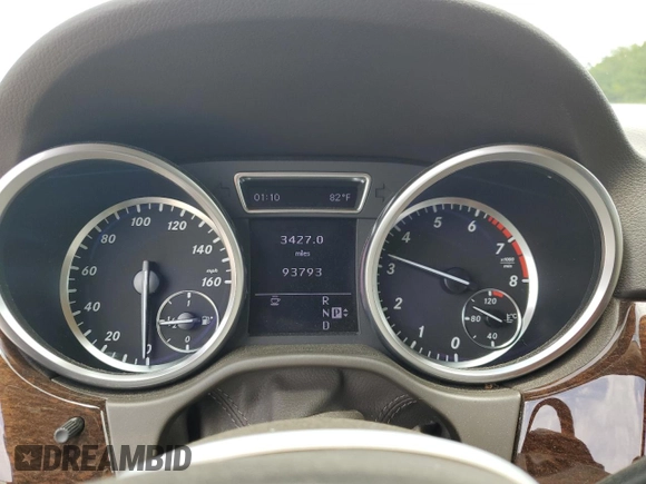 2012 Mercedes-Benz M 350 with VIN 4JGDA5HBXCA053168, listed as a Copart auction lot 57846505 with 93,793 mi miles and Salvage title. Bid and sale history available at DreamBid. Image 9.