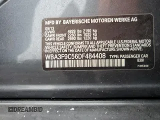 2013 BMW 3 Series ActiveHybrid 3 with VIN WBA3F9C56DF484408, listed as a Copart auction lot 85995924 with 108,357 mi miles and Salvage Title. Bid and sale history available at carsss.com. Image 14.