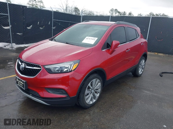 2018 Buick Encore Preferred with VIN KL4CJASB7JB701262, listed as a IAAI auction lot 41717933 with 55,321 mi miles. Bid and sale history available at carsss.com. Image 17.