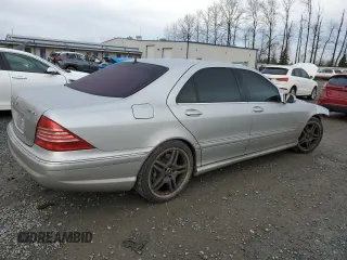 2003 Mercedes-Benz S 55 AMG with VIN WDBNG74J73A357542, listed as a Copart auction lot 87545475 with 76,588 mi miles and Salvage Title. Bid and sale history available at DreamBid. Image 3.