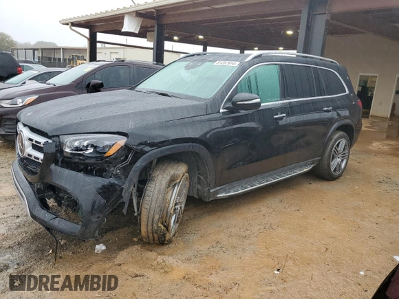 2021 Mercedes-Benz GLS 450 with VIN 4JGFF5KE0MA360668, listed as a Copart auction lot 81257914 with 33,939 mi miles and Salvage Title. Bid and sale history available at DreamBid. Image 1.