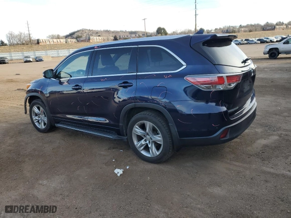 2014 Toyota Highlander Limited with VIN 5TDDKRFH4ES038655, listed as a Copart auction lot 86832854 with 132,178 mi miles and Salvage Title. Bid and sale history available at carsss.com. Image 2.