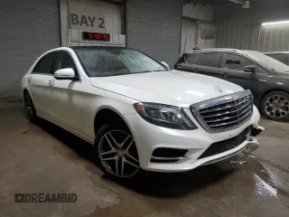 2015 Mercedes-Benz S 550 with VIN WDDUG8FB0FA077724, listed as a Copart auction lot 83636774 with 55,436 mi miles and Salvage Title. Bid and sale history available at carsss.com. Image 4.