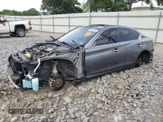 2018 Infiniti Q50 Luxe with VIN JN1EV7AR2JM439887, listed as a Copart auction lot 59848325 with 95,806 mi miles and Salvage title. Bid and sale history available at DreamBid. Image 1.