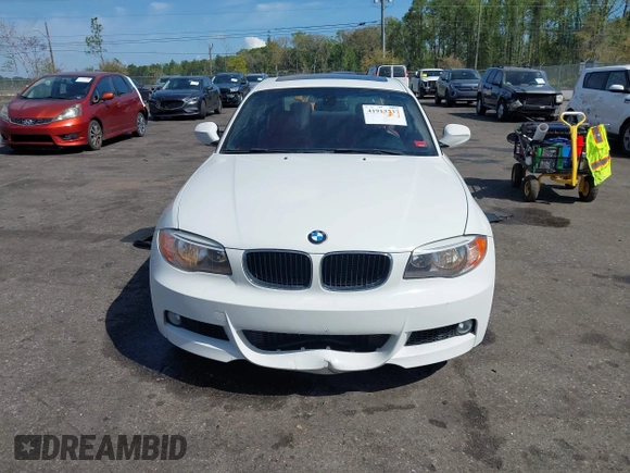 2013 BMW 1 Series 128i with VIN WBAUP7C50DVP24385, listed as a IAAI auction lot 41913737 with 46,217 mi miles and . Bid and sale history available at carsss.com. Image 12.