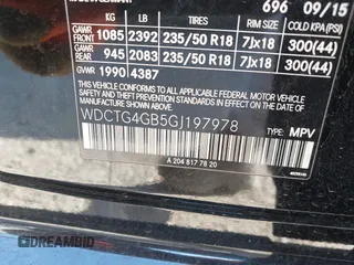 2016 Mercedes-Benz GLA 250 z VIN WDCTG4GB5GJ197978, wystawiony jako IAAI lot #41194006 z przebiegiem 178 671 mil mil oraz . Historia ofert i sprzedaży dostępna na DreamBid. Obrazek 9.