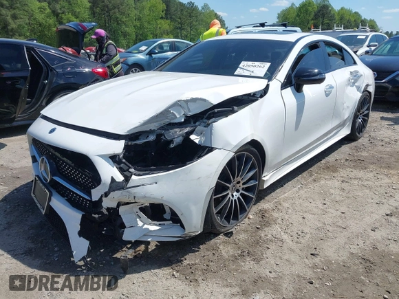 2021 Mercedes-Benz CLS 450 with VIN W1K2J5KB8MA089730, listed as a IAAI auction lot 42050262 with 53,971 mi miles and . Bid and sale history available at DreamBid. Image 2.