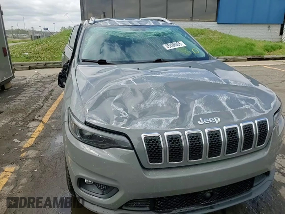 2021 Jeep Cherokee Latitude Lux with VIN 1C4PJMMXXMD103354, listed as a Copart auction lot 55296805 with 53,220 mi miles and Non repairable. Bid and sale history available at DreamBid. Image 14.