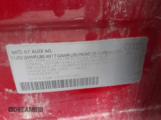 2003 Audi A4 3.0L with VIN WAULT68E23A254280, listed as a IAAI auction lot 42492694 with Not provided miles and . Bid and sale history available at DreamBid. Image 9.