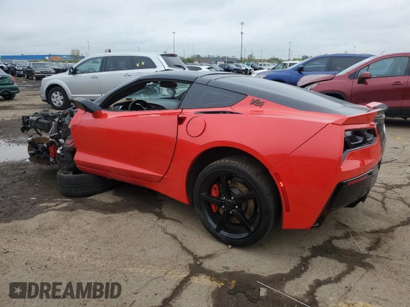 2014 Chevrolet Corvette Z51 3LT with VIN 1G1YM2D73E5104401, listed as a Copart auction lot 56961405 with 56,759 mi miles and Clean title. Bid and sale history available at DreamBid. Image 2.