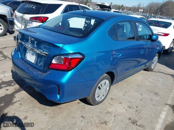 2024 Mitsubishi Mirage G4 ES with VIN ML32FUFJ5RHF18057, listed as a IAAI auction lot 41777971 with 2,457 mi miles. Bid and sale history available at carsss.com. Image 4.