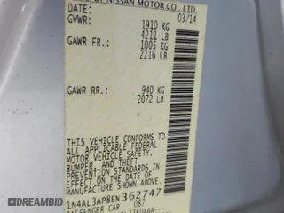 2014 Nissan Altima 2.5 S with VIN 1N4AL3AP8EN362747, listed as a Copart auction lot 49971455 with 118,352 mi miles and Salvage Title. Bid and sale history available at carsss.com. Image 14.