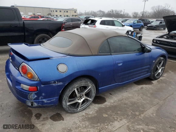2005 Mitsubishi Eclipse GTS with VIN 4A3AE75H65E014165, listed as a Copart auction lot 44315235 with 67,285 mi miles and Salvage Title. Bid and sale history available at carsss.com. Image 3.