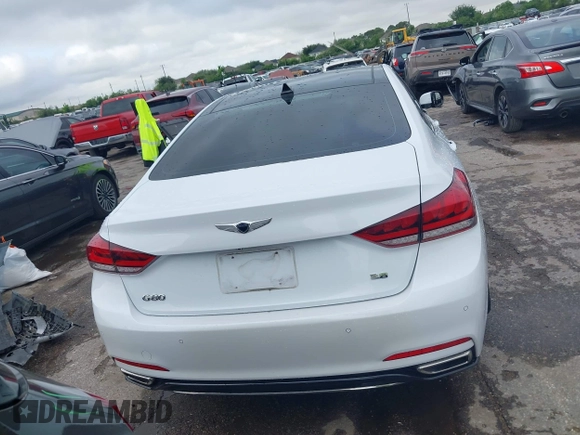 2018 Genesis G80 3.8L with VIN KMHGN4JE2JU238178, listed as a IAAI auction lot 42063099 with 78,569 mi miles and . Bid and sale history available at DreamBid. Image 16.