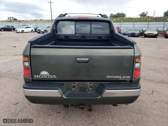 2006 Honda Ridgeline RTL with VIN 2HJYK16536H530632, listed as a Copart auction lot 65947994 with 186,655 mi miles and Salvage Title. Bid and sale history available at carsss.com. Image 6.