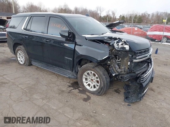 2021 Chevrolet Tahoe LT z VIN 1GNSKNKD2MR444988, wystawiony jako IAAI lot #41372873 z przebiegiem 45 731 mil mil oraz . Historia ofert i sprzedaży dostępna na DreamBid. Obrazek 1.