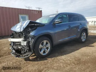 2014 Toyota Highlander Limited with VIN 5TDDKRFH9ES011984, listed as a Copart auction lot 51773845 with 104,857 mi miles and Salvage Title. Bid and sale history available at carsss.com. Image 1.