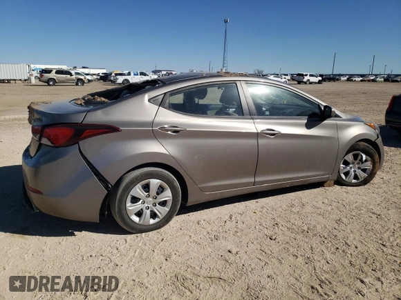 2016 Hyundai Elantra SE with VIN 5NPDH4AE8GH782749, listed as a Copart auction lot 47066475 with 100,352 mi miles and Salvage Title. Bid and sale history available at carsss.com. Image 3.
