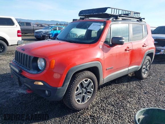 2017 Jeep Renegade Trailhawk z VIN ZACCJBCB7HPF25940, wystawiony jako IAAI lot #41372188 z przebiegiem 146 817 mil mil oraz . Historia ofert i sprzedaży dostępna na DreamBid. Obrazek 2.
