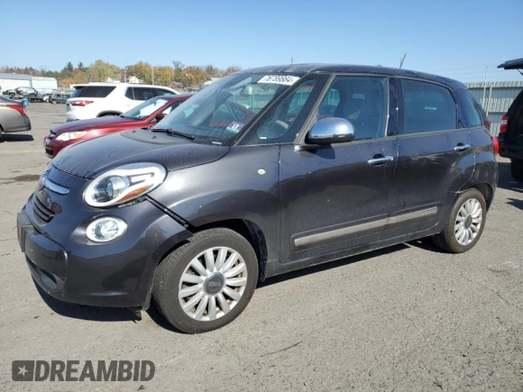 2015 FIAT 500L Lounge with VIN ZFBCFACH1FZ034734, listed as a Copart auction lot 76789884 with 43,415 mi miles and Salvage Title. Bid and sale history available at carsss.com. Image 1.