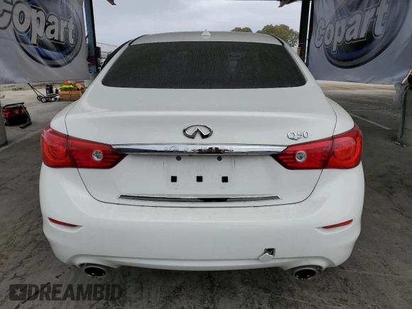 2015 Infiniti Q50 Sport with VIN JN1BV7AP3FM353836, listed as a Copart auction lot 54265965 with 101,602 mi miles and Salvage title. Bid and sale history available at DreamBid. Image 6.
