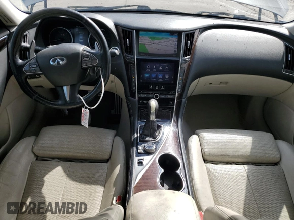 2015 Infiniti Q50 Premium with VIN JN1BV7AR7FM392009, listed as a Copart auction lot 55526505 with 110,884 mi miles and Salvage title. Bid and sale history available at DreamBid. Image 8.