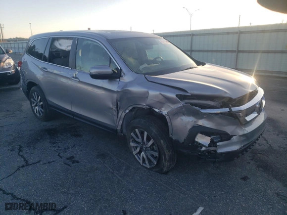 2019 Honda Pilot EX-L with VIN 5FNYF5H5XKB016547, listed as a Copart auction lot 45679445 with 25,334 mi miles and Salvage Title. Bid and sale history available at carsss.com. Image 4.