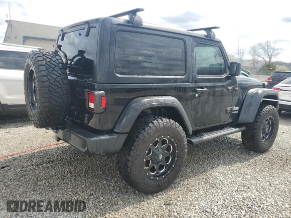 2021 Jeep Wrangler Sport with VIN 1C4GJXAN5MW677207, listed as a Copart auction lot 47241615 with Not Provided miles and Non Repairable. Bid and sale history available at DreamBid. Image 3.