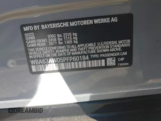 2023 BMW 4 Series M440i with VIN WBA63AW05PFP60184, listed as a IAAI auction lot 41045811 with 12,141 mi miles and . Bid and sale history available at DreamBid. Image 9.