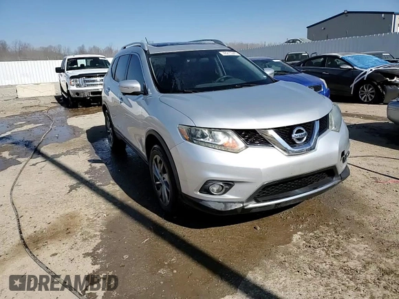 2015 Nissan Rogue SV with VIN 5N1AT2MV8FC827342, listed as a Copart auction lot 48215345 with 161,412 mi miles and Salvage Title. Bid and sale history available at carsss.com. Image 14.