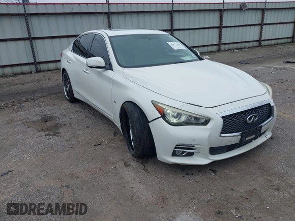 2014 Infiniti Q50 Sport with VIN JN1BV7AP1EM688494, listed as a IAAI auction lot 41622119 with 152,881 mi miles and . Bid and sale history available at DreamBid. Image 1.