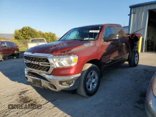 2023 Ram 1500 Big Horn z VIN 1C6RRFBG5PN647282, wystawiony jako Copart lot #77573254 z przebiegiem 53 686 mil mil oraz Szkoda całkowita • Salvage title. Historia ofert i sprzedaży dostępna na DreamBid. Obrazek 1.