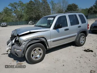 2003 Jeep Liberty Sport with VIN 1J4GK48K73W725175, listed as a Copart auction lot 53801155 with 104,727 mi miles and Salvage Title. Bid and sale history available at DreamBid. Image 1.