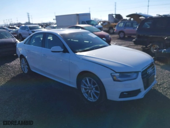 2014 Audi A4 Premium Plus with VIN WAUFFAFL3EN034800, listed as a IAAI auction lot 41395182 with 25,973 mi miles. Bid and sale history available at carsss.com. Image 1.