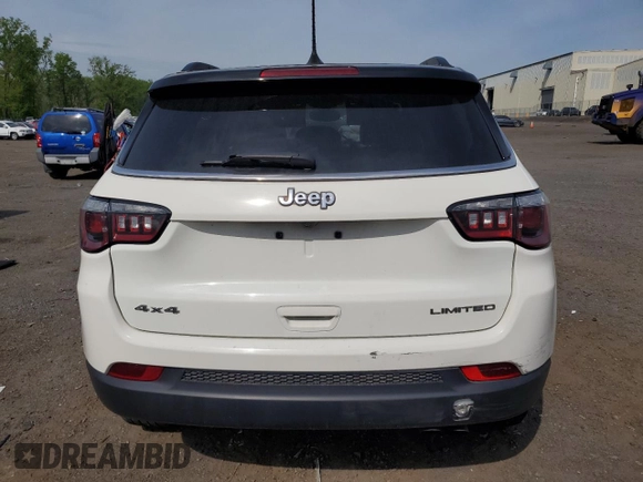 2020 Jeep Compass Limited with VIN 3C4NJDCB3LT216892, listed as a Copart auction lot 56332645 with 34,008 mi miles and Salvage title. Bid and sale history available at DreamBid. Image 6.