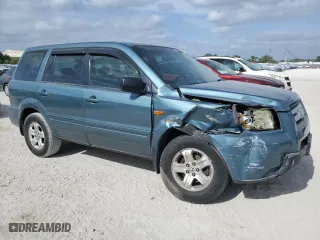 2007 Honda Pilot LX with VIN 5FNYF28117B034129, listed as a Copart auction lot 53350825 with 269,986 mi miles and Salvage Title. Bid and sale history available at carsss.com. Image 4.