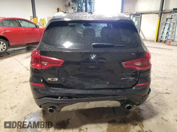 2020 BMW X3 xDrive30i with VIN 5UXTY5C06LLE57981, listed as a Copart auction lot 52545775 with Not Provided miles and Salvage Title. Bid and sale history available at DreamBid. Image 6.