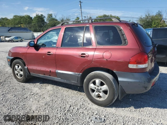 2005 Hyundai Santa Fe GLS with VIN KM8SC13D65U936463, listed as a Copart auction lot 67032944 with 186,292 mi miles and Salvage Title. Bid and sale history available at DreamBid. Image 2.