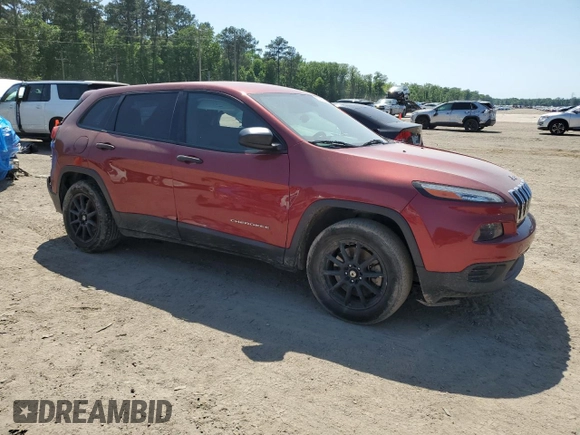 2015 Jeep Cherokee Sport z VIN 1C4PJLABXFW517597, wystawiony jako Copart lot #51459265 z przebiegiem Nie podano mil oraz Szkoda całkowita • Salvage title. Historia ofert i sprzedaży dostępna na DreamBid. Obrazek 4.