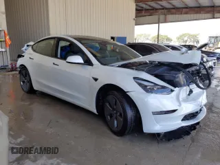 2023 Tesla Model 3 with VIN 5YJ3E1EA3PF515480, listed as a Copart auction lot 47342385 with 15,309 mi miles and Non Repairable. Bid and sale history available at carsss.com. Image 4.