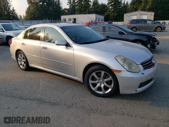 2006 Infiniti G35 with VIN JNKCV51F06M617266, listed as a Copart auction lot 70624804 with 276,847 mi miles and Clean Title. Bid and sale history available at DreamBid. Image 4.