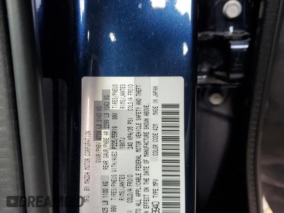 2022 Mazda CX-5 2.5 S Premium Package with VIN JM3KFBDM8N1523940, listed as a Copart auction lot 49619375 with 47,625 mi miles and Salvage Title. Bid and sale history available at carsss.com. Image 12.