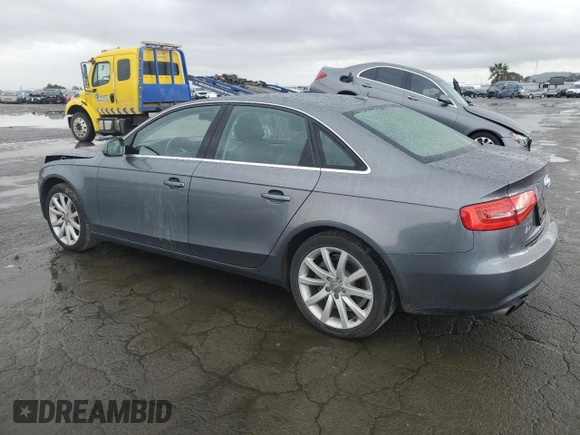 2013 Audi A4 Premium Plus with VIN WAUFFAFL9DN035464, listed as a Copart auction lot 49274865 with 78,274 mi miles and Salvage Title. Bid and sale history available at carsss.com. Image 2.