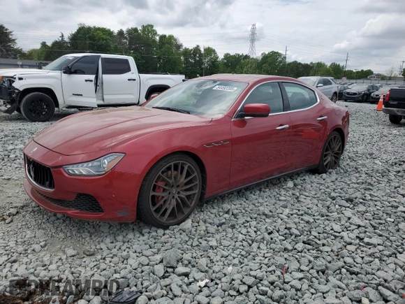 2014 Maserati Ghibli S Q4 with VIN ZAM57RTA7E1128937, listed as a Copart auction lot 54492205 with 79,897 mi miles and Salvage title. Bid and sale history available at DreamBid. Image 1.